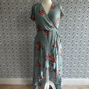 Altar’d State Blue Floral High Low Dress